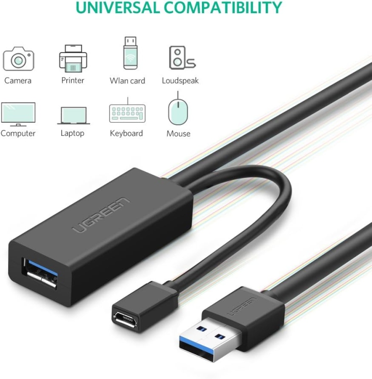 UGREEN USB 3.0 EXTENSION CABLE 5M (BLAC 20826