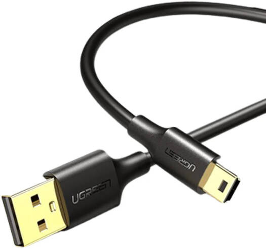 UGREEN USB 2.0 A MALE TO MINI 5 PIN MALE
CABLE 1.5M (BLACK)10385