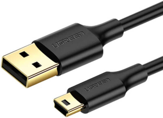 UGREEN USB 2.0 A MALE TO MINI 5 PIN MALE
CABLE 1.5M (BLACK)10385