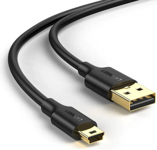 UGREEN USB 2.0 A MALE TO MINI 5 PIN MALE
CABLE 1.5M (BLACK)10385