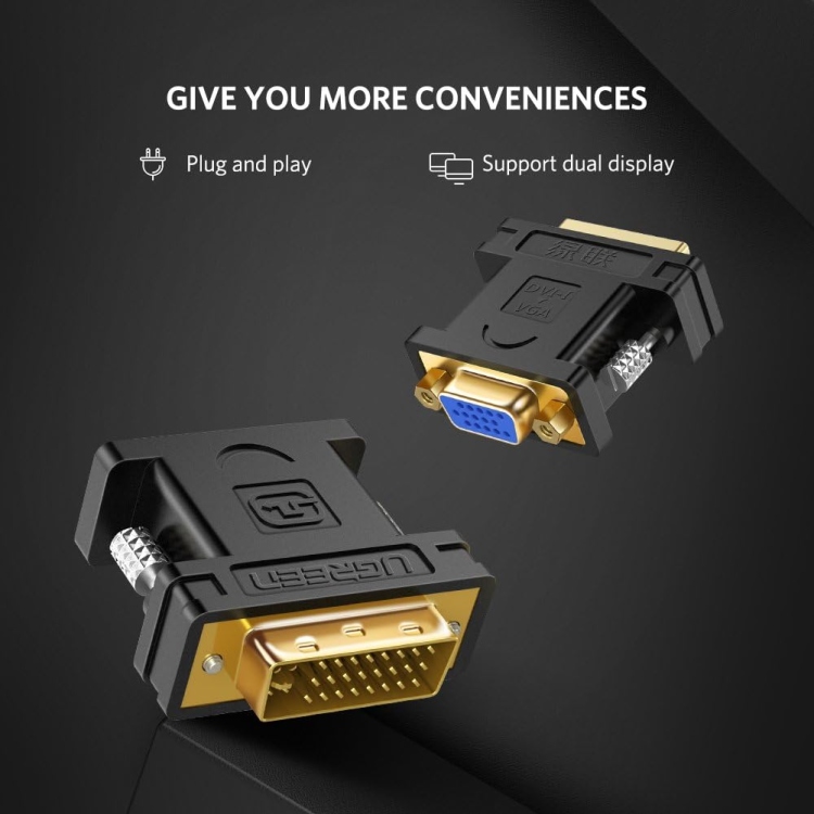 UGREEN 20122 DVI-D TO VGA ACTIVE CONVERT
FLAT CABLE