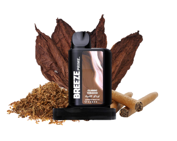 BREEZE PRIME, Classic Tobacco, 6000 Puff, Disposable Vape 