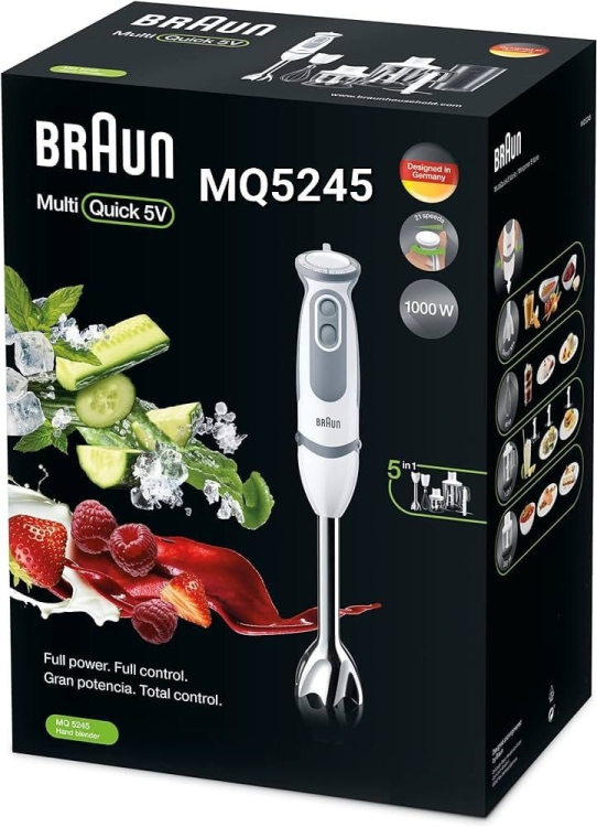 براون MQ5245 - خلاط يدوي 1000 واط متعدد الاستخدامات