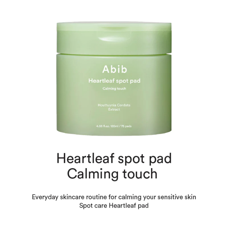 Abib Heartleaf Spot Pad Calming مسحات تهدئة البشرة وعلاج اثار الحب