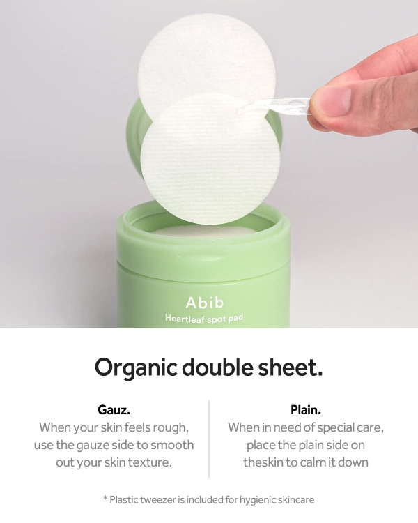 Abib Heartleaf Spot Pad Calming مسحات تهدئة البشرة وعلاج اثار الحب