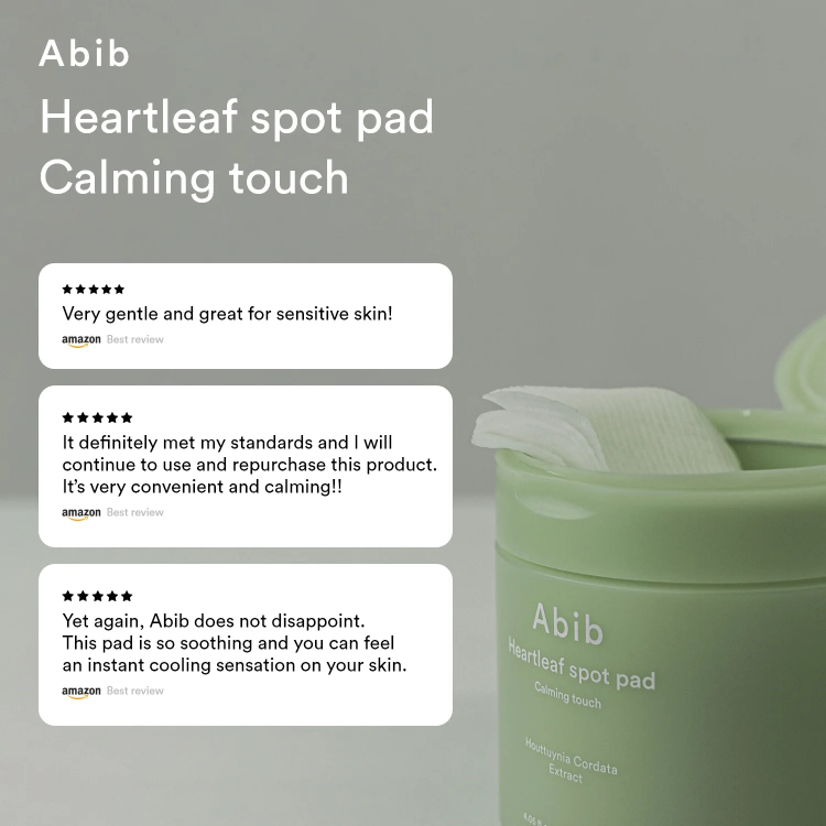 Abib Heartleaf Spot Pad Calming مسحات تهدئة البشرة وعلاج اثار الحب