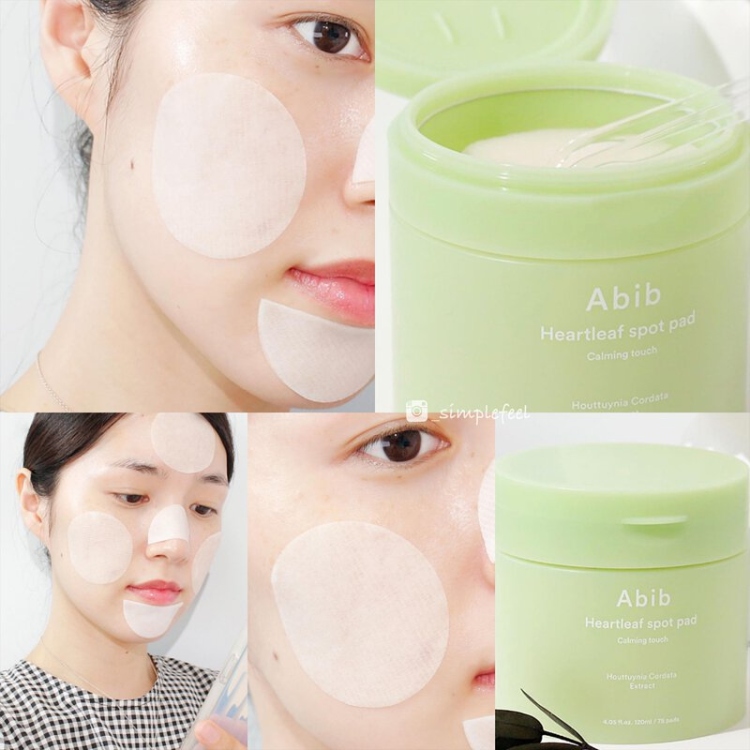 Abib Heartleaf Spot Pad Calming مسحات تهدئة البشرة وعلاج اثار الحب