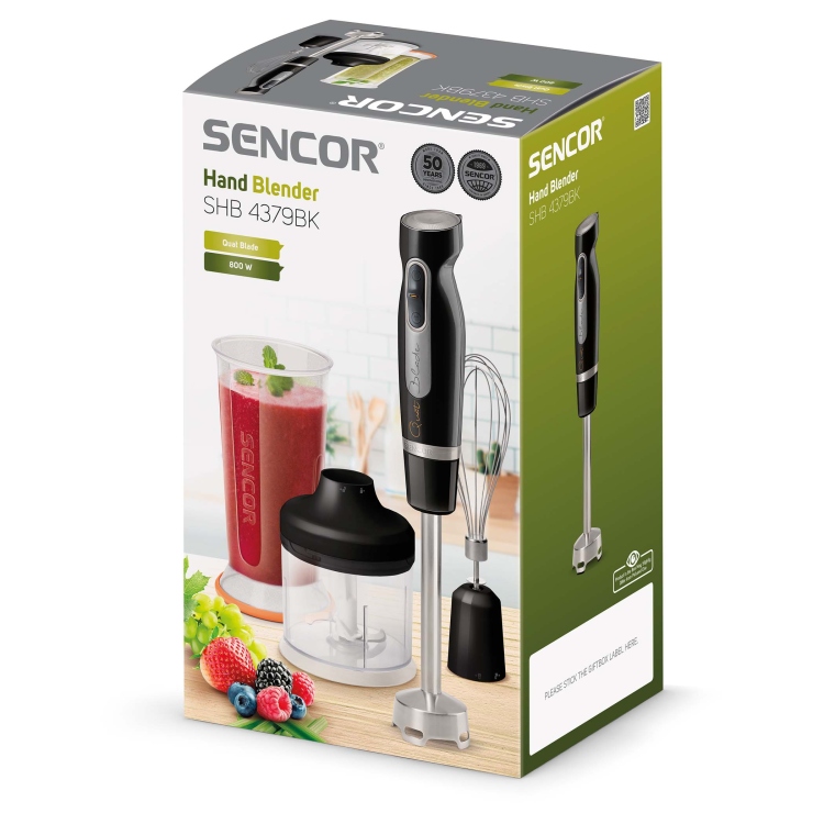 خلاط يدوي Sencor SHB 4379BK - قدرة 800 واط