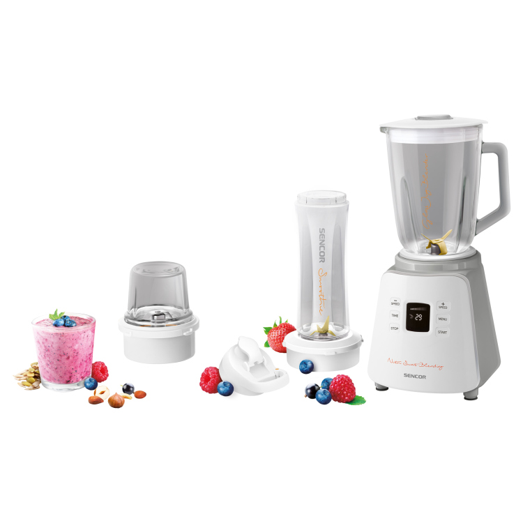 خلاط Sencor SBL 4870WH بوعاء زجاجي - قدرة 800 واط