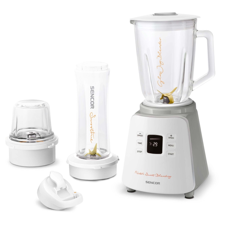 خلاط Sencor SBL 4870WH بوعاء زجاجي - قدرة 800 واط