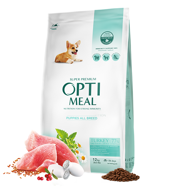 Opti meal Dry For Puppies All Breeds Turkey 1.5kg