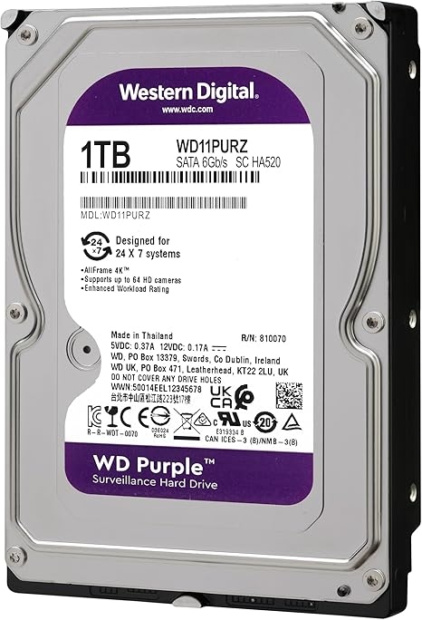 WD PURPLE 1TB INTERNAL HDD