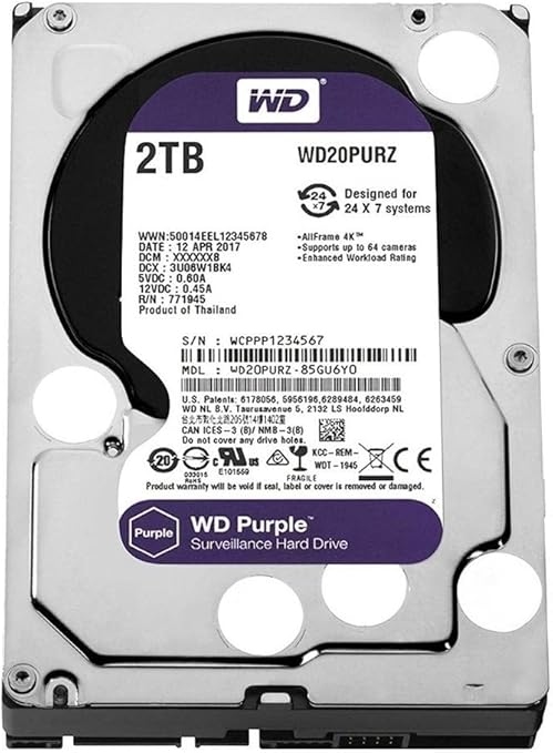 WD PURPLE 2TB INTERNAL HDD NEW