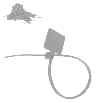 CABLE TIES WITH LABLE,WHITE, 24cm