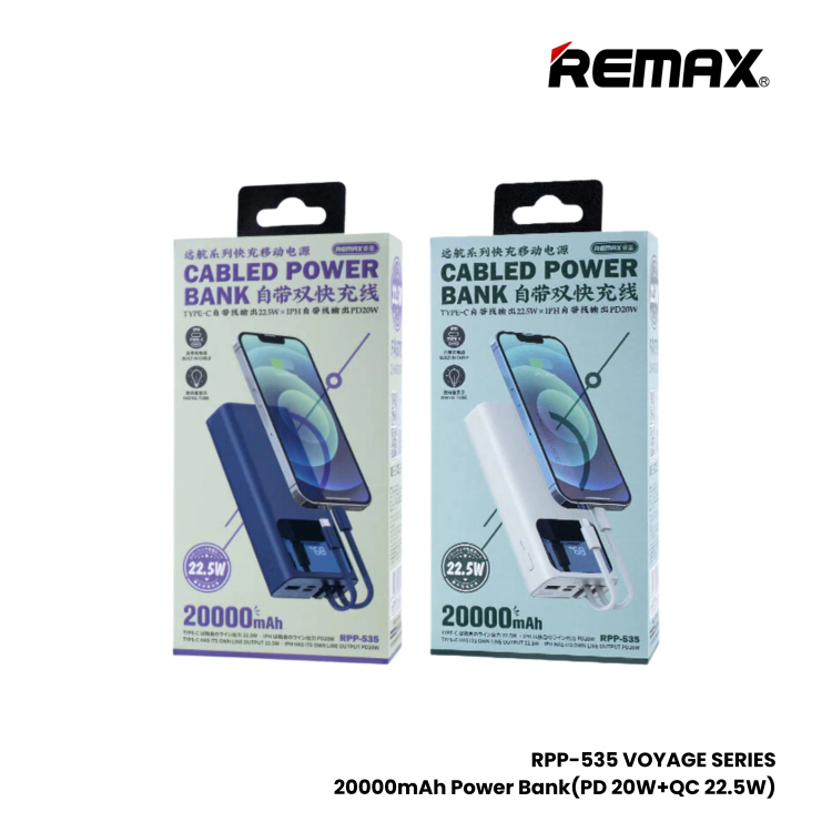 REMAX RPP-535 20000MAH PD20W+QC22.5W POWER BANK