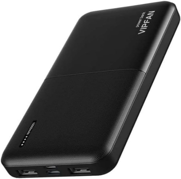 VIPFAN POWERBANK ULTRA-THIN F04 10000MAH, 2X USB (BLACK)