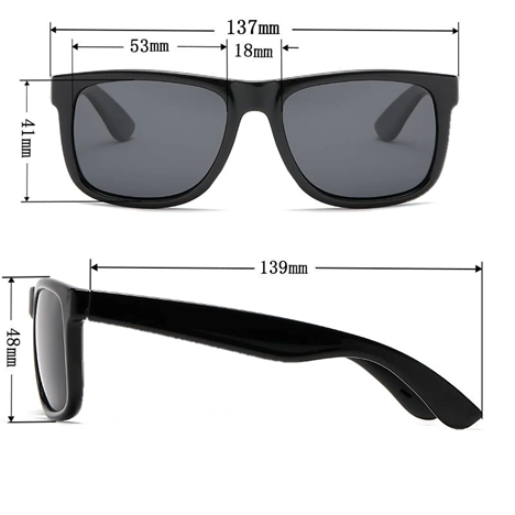 EyeframesInt-DY-PL117619, Shinny Black - Classic  Sport Sunglasses