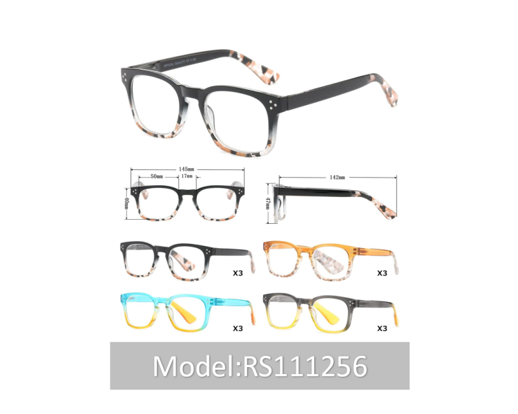 EyeframesInt-DY-RS111256, Plastic Reading Glasses, Assorted Colors 