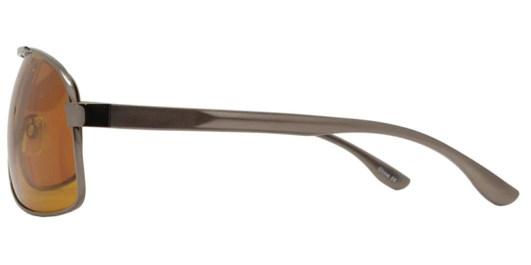 EyeframesInt-DY-PL11963 - Aluminum Square Aviator Sunglasses, Assorted Colors