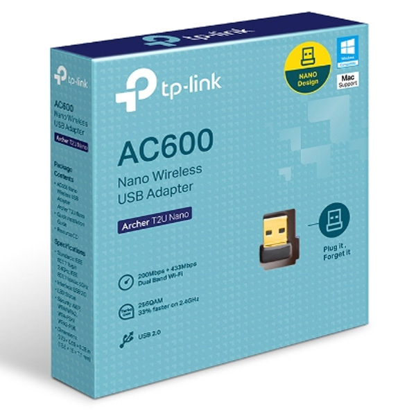 TP-LINK USB WIRELESS AC600 ARCHER T2U NANO