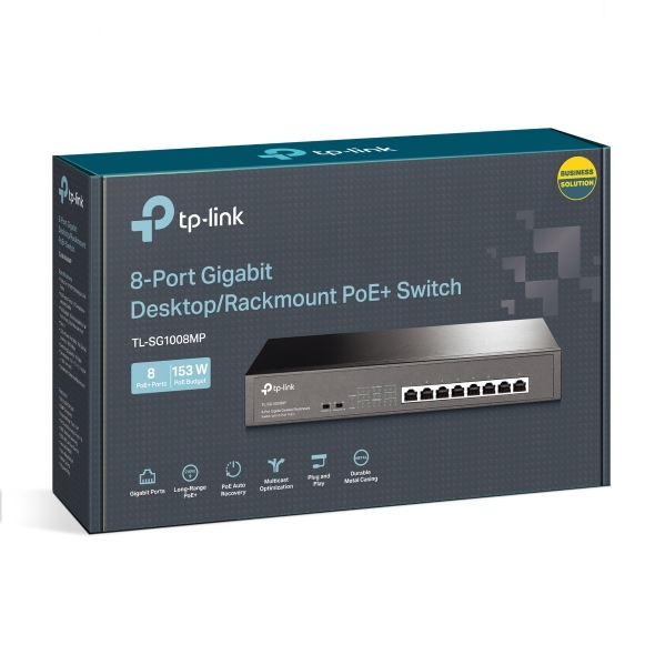 TP-LINK SWITCH 8 PORT 8POTR POE (TL-SG1008MP)10/100/1000