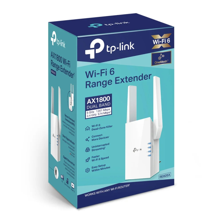 TP-Link AX1800 Wi-Fi Range Extender RE605X