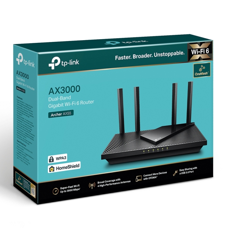 TP-LINK ARCHER AX55 AX3000 DUAL BAND GIGABIT