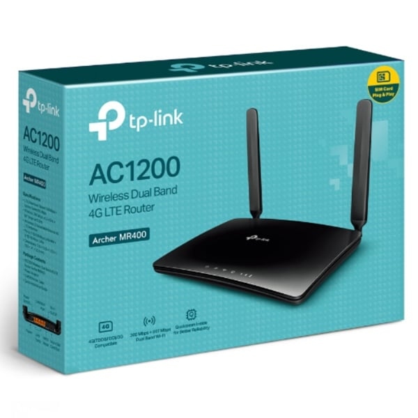 TP-LINK ARCHER MR400 AC1200 WIRELESS DUAL BAND 4G LTE ROUTER