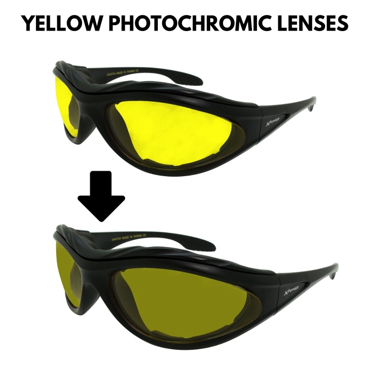 EyeframesInt-THE-11X540704/PCH, Yellow Photochromic Lens sports wrap Sunglasses