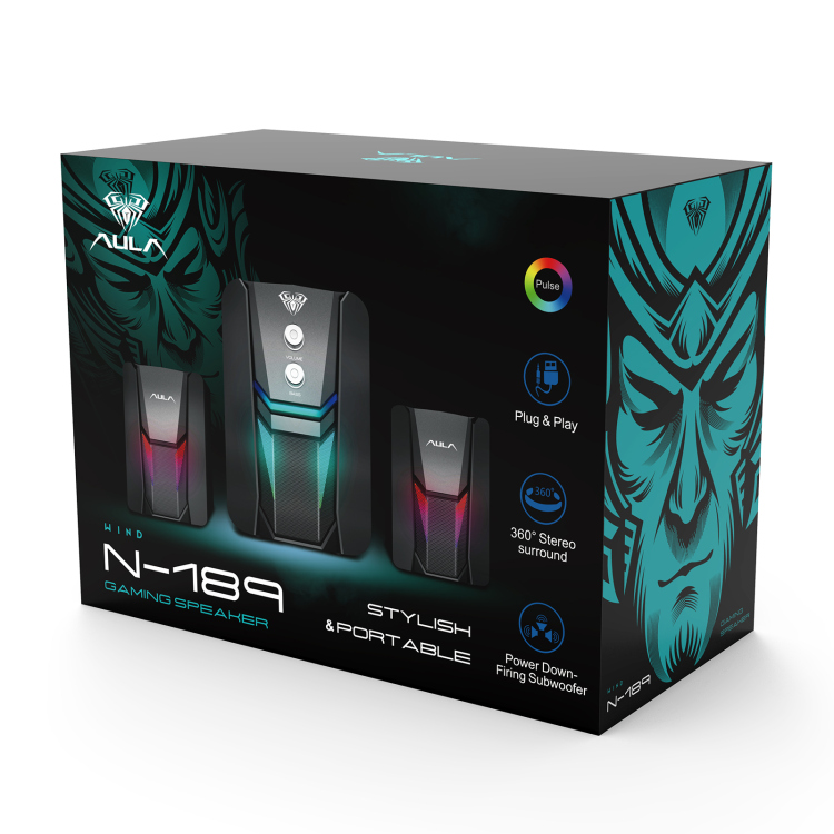 AULA N-189  RGB DESKTOP SPEAKER 2.1