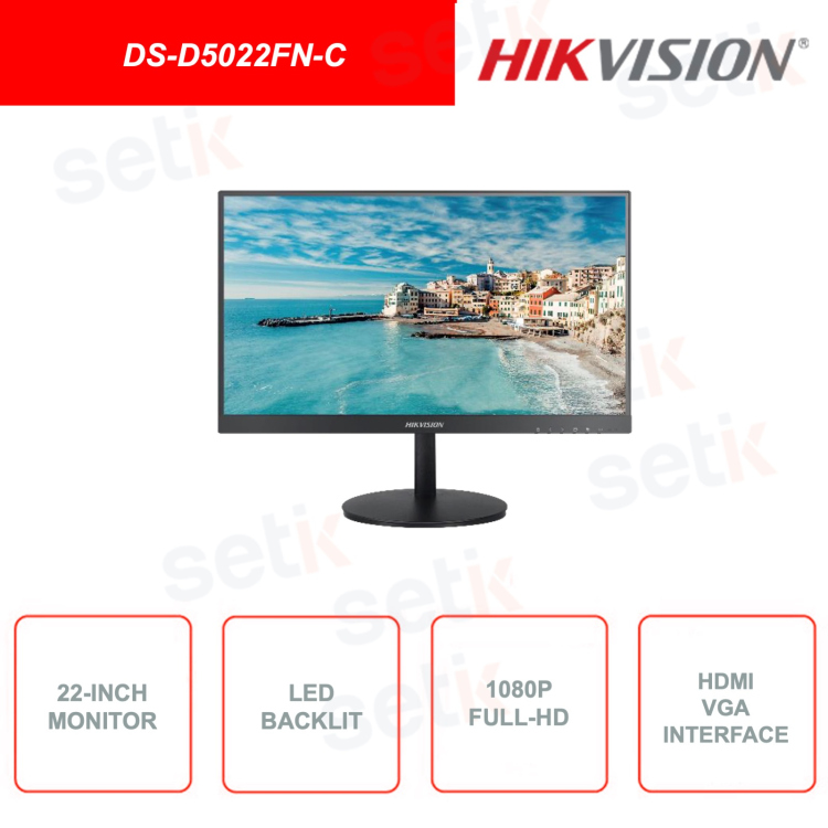 HIKVISION 21.5" LED MONITOR HDMI VGA  DS-5022FN