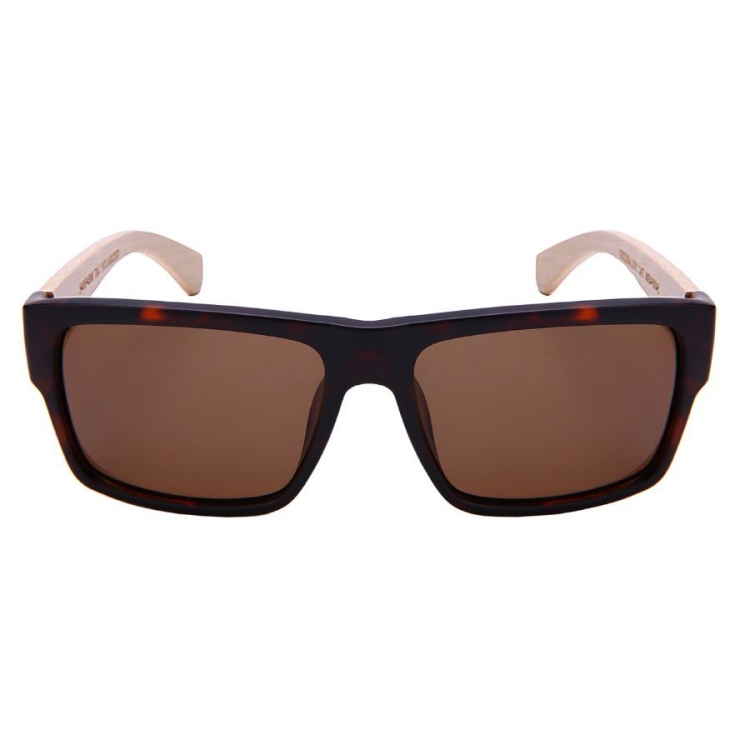  EyeframesInt-THE-11540894BM-P-BAG, Polarized sq Bamboo w/bag Men Sunglasses, Assorted Colors