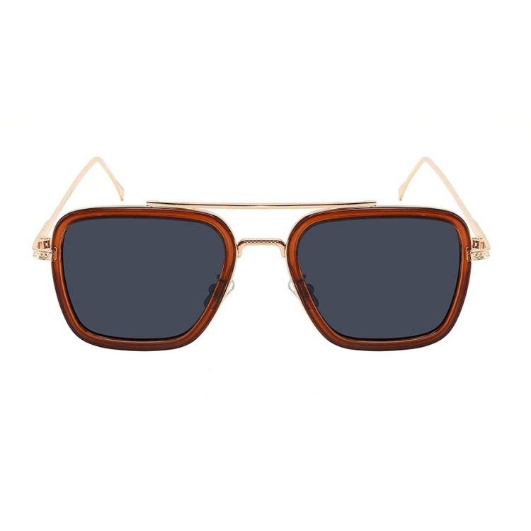 EyeframesInt-THE-1153121-FLP, Polarized men square aviator Sunglasses, Assorted Colors 