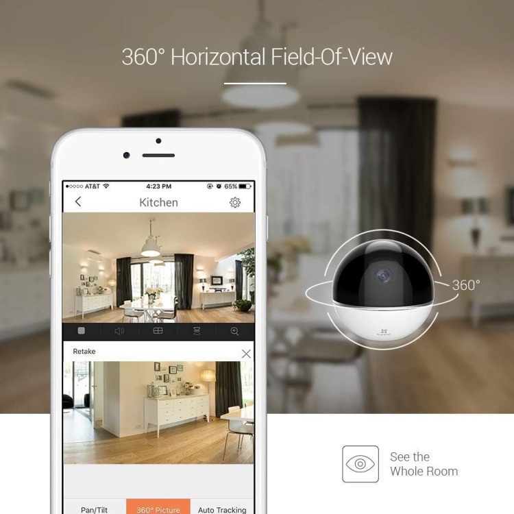 EZVIZ C6TC 2MP - FULL-ROOM COVERAGE, MOTION TRACKING MASTER
