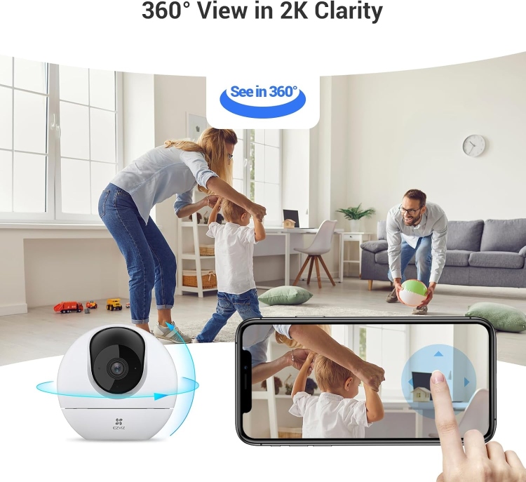 EZVIZ H6 3K - SMART WI-FI 2.4+5.0HZ- SD CARD UP TO 512GB