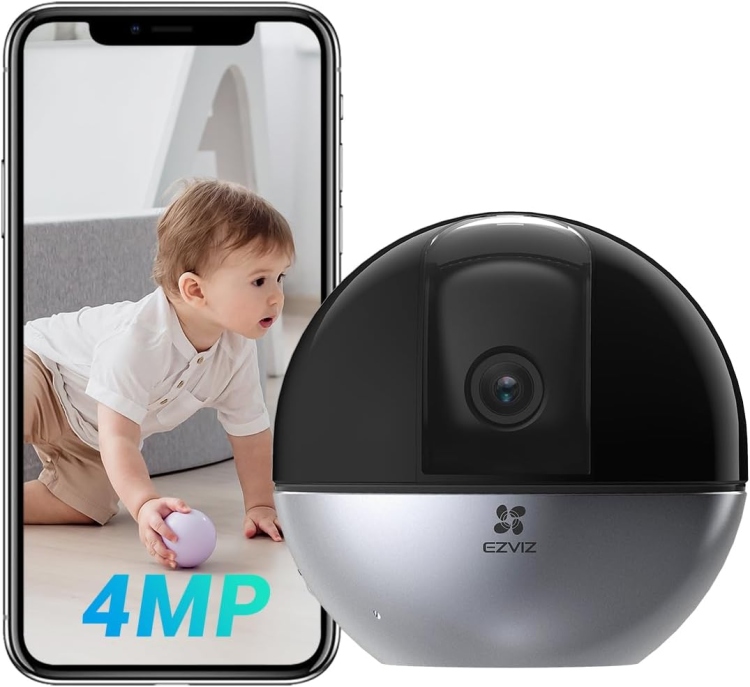 EZVIZ C6W 4MP 2K - SMART WI-FI PAN & TILT CAMERA- SD CARD UP TO 256 GB- TRUE-WDR