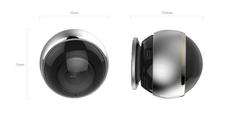 EZVIZ C6P FISHEYE CAMERA WIFI 2.4 -5HZ - 360° -SD CARD UP TO 128GB