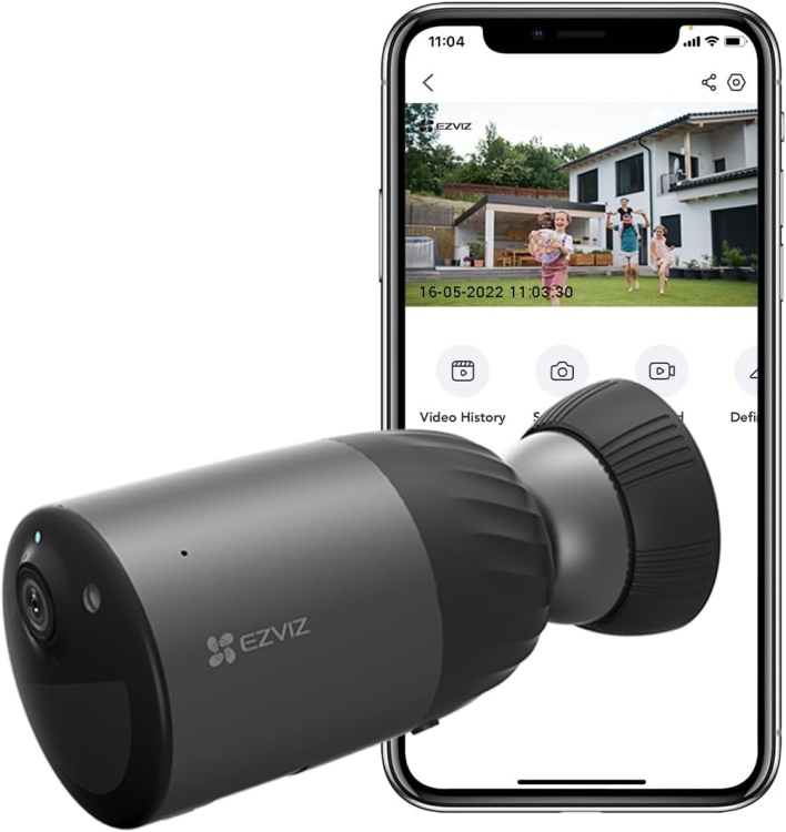 EZVIZ BC1C 2MP- BATTERY 7800MAH -POWERED CAMERA- 2.4 GHZ WI-FI- BUILT-IN 32 GB