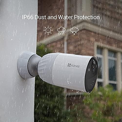 EZVIZ BC1-B1 4MP 2K  WI-FI CAMERA KIT - 2.8MM - 12,900 MAH - 2.4 GHZ WI-FI- IP66 - MICROSD CARDS UP TO 256 GB