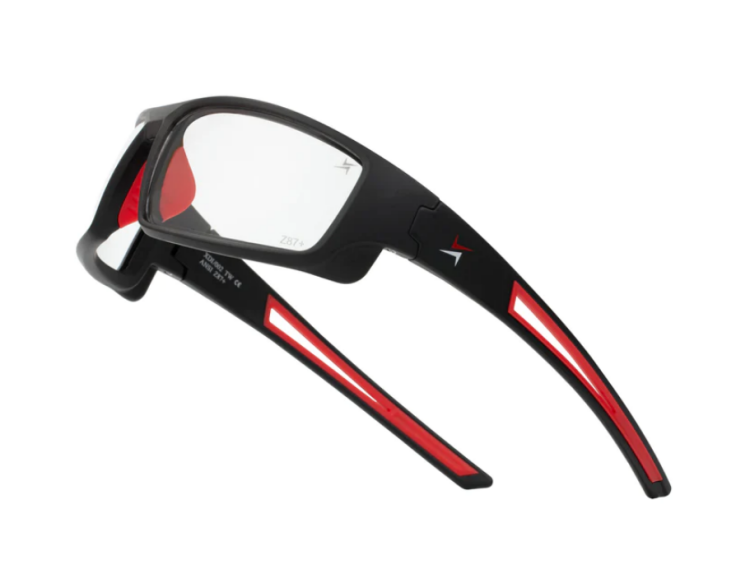 EyeframesInt-XP-11002-PC-CL, Clear Lens Safety Glasses, Assorted Colors 