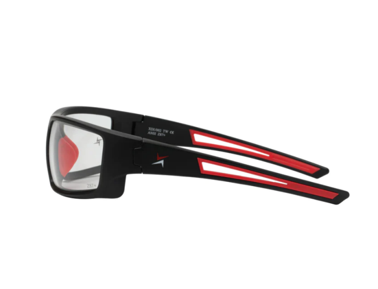 EyeframesInt-XP-11002-PC-CL, Clear Lens Safety Glasses, Assorted Colors 