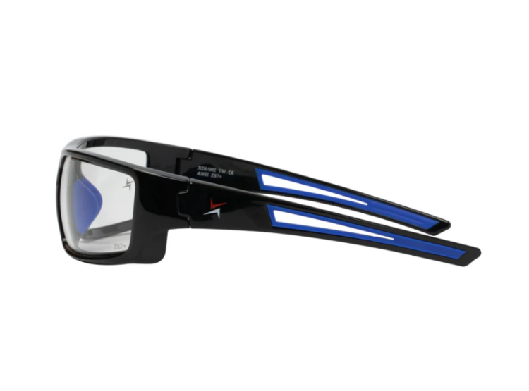 EyeframesInt-XP-11002-PC-CL, Clear Lens Safety Glasses, Assorted Colors 