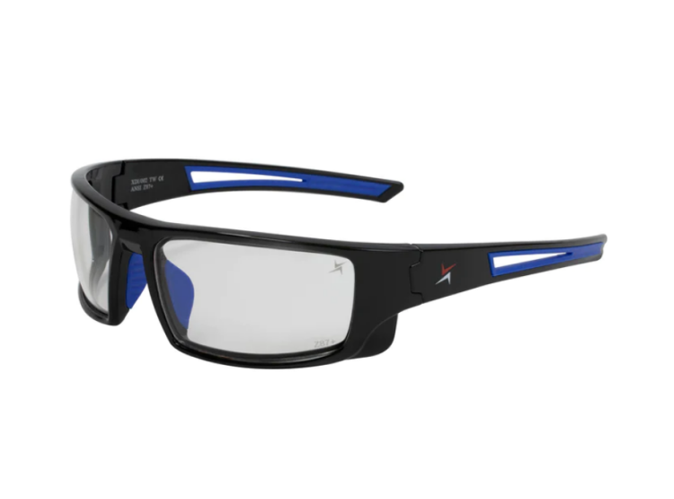 EyeframesInt-XP-11002-PC-CL, Clear Lens Safety Glasses, Assorted Colors 