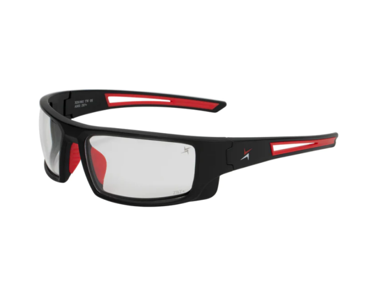 EyeframesInt-XP-11002-PC-CL, Clear Lens Safety Glasses, Assorted Colors 