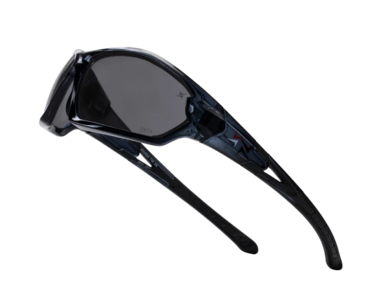 EyeframesInt-XP-11004-PC-1SD, Smoke Lens Safety Sunglasses 