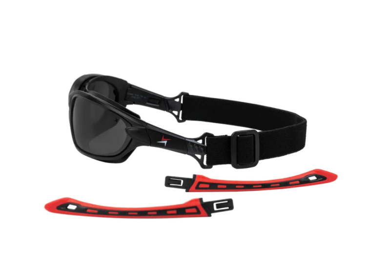 EyeframesInt-XP-11001-PC-2SD, Smoke Lens Safety Sunglasses 