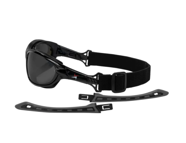 EyeframesInt-XP-11001-PC-1SD, Smoke Lens Safety Sunglasses 