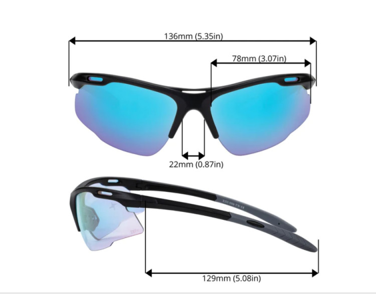 EyeframesInt-XP-11002-3-CLSD, Photochromic Clear to Grey Lens Safety Glasses