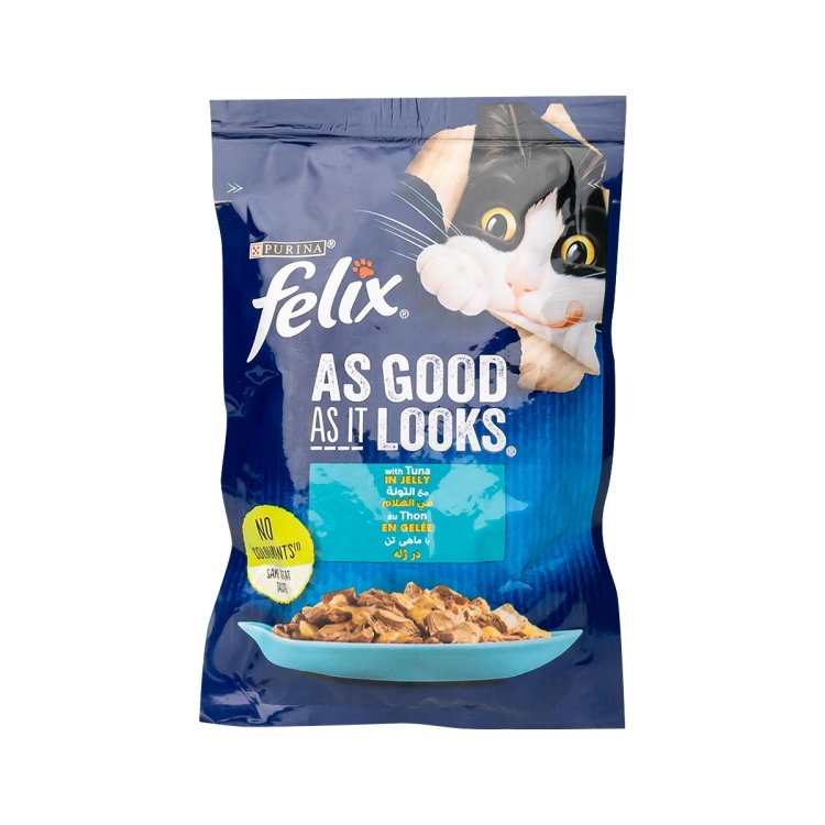 felix cat wet food with tuna in jelly