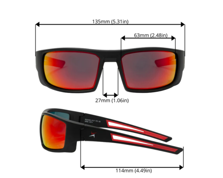 EyeframesInt-XP-11002-PCP, Polarized Mirror Safety Sunglasses, Assorted Colors